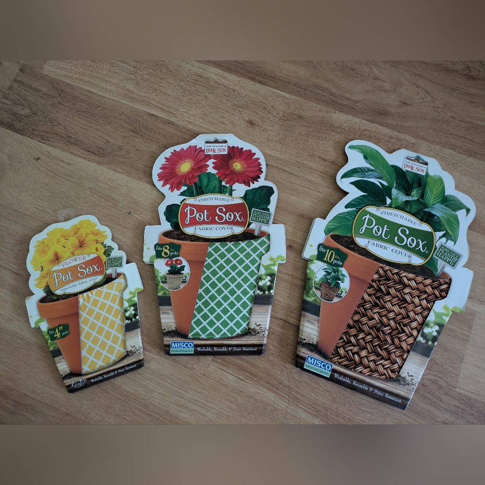 Brand new fabric pot covers (3 covers)